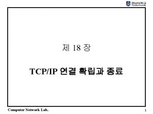 18 TCPIP Computer Network Lab 1 18 1