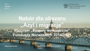 Nabr dla obszaru Azyl i migracja Program Sprawy