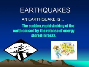EARTHQUAKES AN EARTHQUAKE IS The sudden rapid shaking