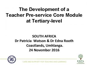 The Development of a Teacher Preservice Core Module
