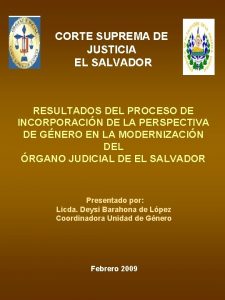 CORTE SUPREMA DE JUSTICIA EL SALVADOR RESULTADOS DEL