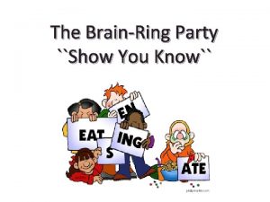 The BrainRing Party Show You Know 1General Knowledge