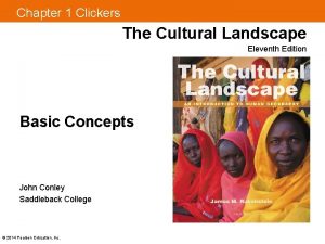 Chapter 1 Clickers The Cultural Landscape Eleventh Edition