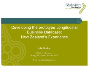 Longitudinal business database