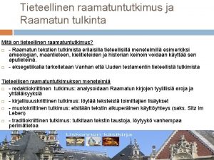 Tieteellinen raamatuntutkimus