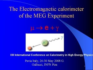 The Electromagnetic calorimeter of the MEG Experiment m