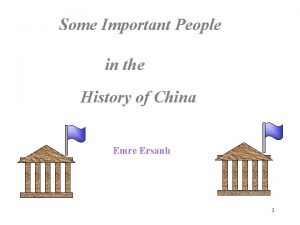 Some Important People in the History of China