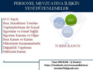 PERSONEL MEVZUATINA LKN YEN DZENLEMELER 6111 Sayl Baz