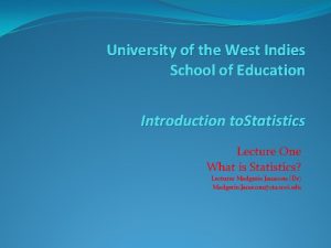 University of the West Indies School of Education