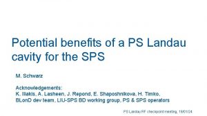 Potential benefits of a PS Landau cavity for