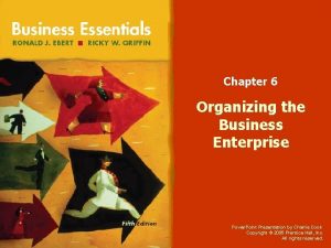 Chapter 6 Organizing the Business Enterprise Power Point