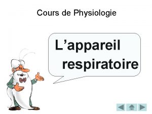 Cours de Physiologie Lappareil respiratoire Sommaire Chapitre 1