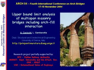 ARCH 04 Fourth International Conference on Arch Bridges