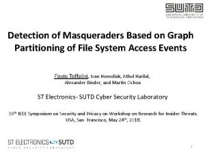 Detection of Masqueraders Based on Graph Partitioning of