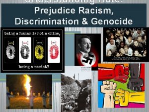 Understanding Hate Prejudice Racism Discrimination Genocide Hate What