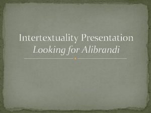 Intertextuality Presentation Looking for Alibrandi Teenage stress and