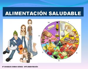 ALIMENTACIN SALUDABLE M ANGELES ZURDO GMEZ DPT ORIENTACIN