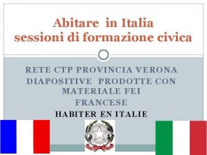 Abitare in Italia sessioni di formazione civica RETE