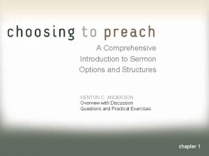 A Comprehensive Introduction to Sermon Options and Structures