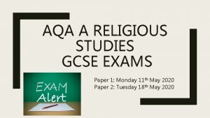 Aqa religious studies gcse 2020 paper 1