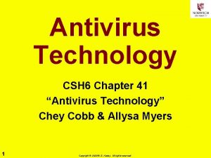 Antivirus Technology CSH 6 Chapter 41 Antivirus Technology