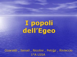 I popoli dellEgeo Guaraldi Ismail Nicolini Petrz Rivieccio