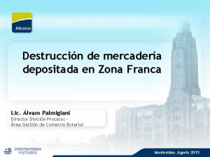 Destruccin de mercadera depositada en Zona Franca Lic