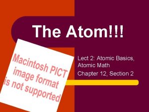 Atomic basics