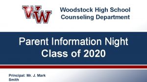 Woodstock high school counselors