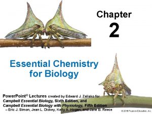 Chapter 2 Essential Chemistry for Biology Power Point