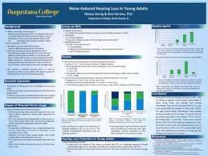 NoiseInduced Hearing Loss in Young Adults Maeve Derrig
