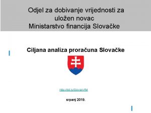 Odjel za dobivanje vrijednosti za uloen novac Ministarstvo