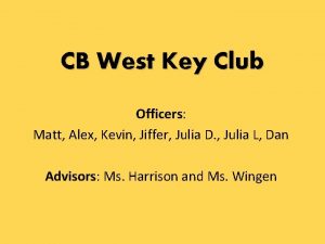 Cb west key club