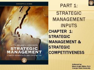 Strategic management inputs