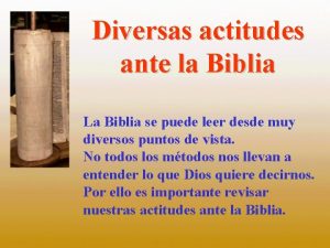 Actitudes en la biblia