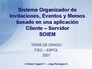 Sistema Organizador de Invitaciones Eventos y Memos basado