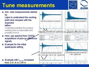 Tune measurements n Aim redo measurements started by