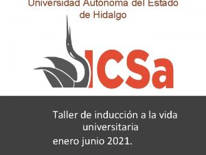 Universidad Autnoma del Estado de Hidalgo Taller de