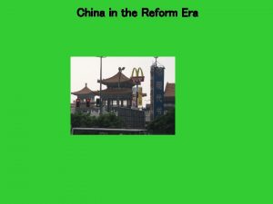 China in the Reform Era Nixon in China