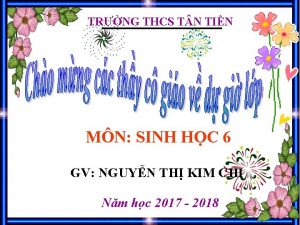 TRNG THCS T N TIN MN SINH HC