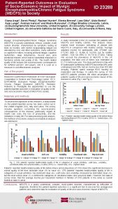 PatientReported Outcomes in Evaluation of SocioEconomic Impact of