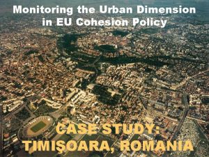 Monitoring the Urban Dimension in EU Cohesion Policy