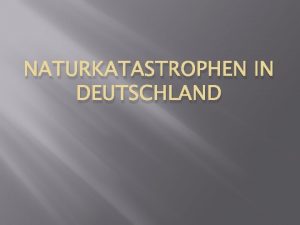 NATURKATASTROPHEN IN DEUTSCHLAND Erdbeben In Deutschland gehren vier