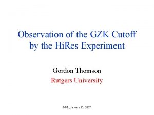 Observation of the GZK Cutoff by the Hi