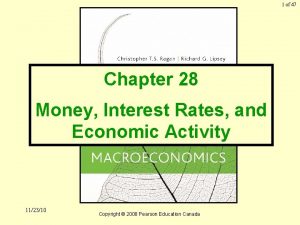 Interest rates and price level