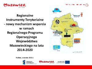 Regionalne Instrumenty Terytorialne nowy mechanizm wsparcia w ramach