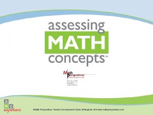 Math Perspectives Teacher Development Center Bellingham WA www