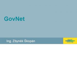 Gov Net Ing Zbynk kopn Sluby Gov Net