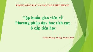 PHNG GIO DC V O TO TRIU PHONG