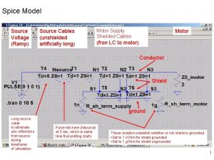 Spice Model Source Voltage Ramp Source Cables unshielded